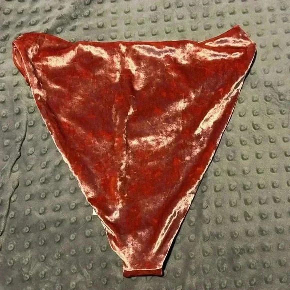 Somethingโ Navy Pink/Blush Velour Bikini Bottom, L, NWT - Picture 5 of 5